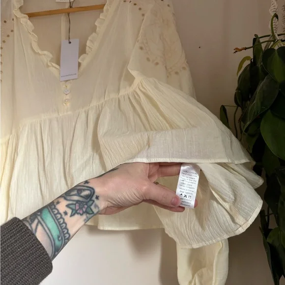 Neuflora Cotton Blouse in Ivory - Picture 8 of 8